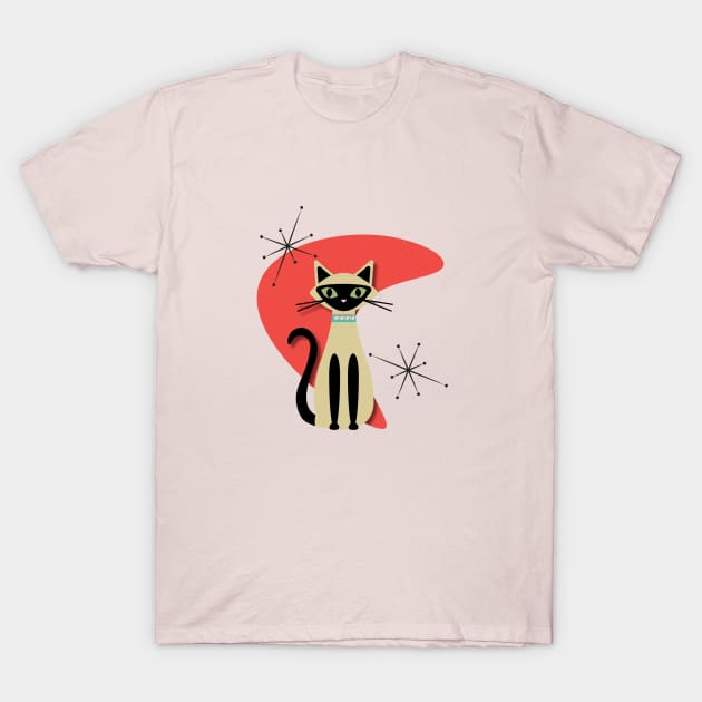 Atomic Siamese T-Shirt by Maggie Cat Lady Jacques